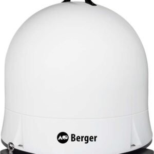 Berger Move 2.0 Mobile Satellitenantenne, Parabolantenne für Satellitenempfang, Tragbare Outdoor Camping SAT Antenne (Weiß)