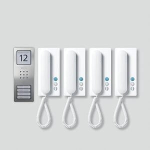 Siedle Set CA 812-4 E/W Edelstahl Weiß – Sprechanlagen Audio (Kabelgebunden, Edelstahl, Weiß, Wand)