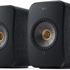 KEF LSX II WLAN Shelf Speaker, Black, Active Speaker, PC, TV, Monitor, Bluetooth