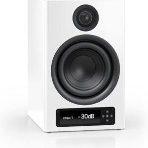 Nubert nuPro XS-4000 RC White Shelf Speaker 1 Piece Compact Speaker Bluetooth Speaker aptX HD Speaker Connection Wireless High Res Desk Speaker