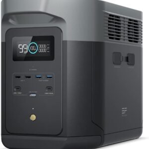 EcoFlow DELTA 2 Max Tragbares Kraftwerk, 2048Wh, Erweiterbar 2–6 kWh, LFP-Akku mit 3000 Zyklen, 80 % Ladung <1 Stunde, 3000 W Max. Ausgangsleistung, Solargenerator für Zuhause, Camping, Wohnmobil