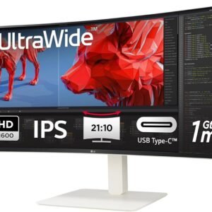 LG Electronics 38WR85QC-W.AEU Curved UltraWide™ IPS Monitor 38″ (95.25 cm), 3840 x 1600, 1 ms GtG, 144 Hz, HDR 10, DisplayHDR™ 600, 98% DCI-P3, NVIDIA G-Sync™, AMD FreeSync™ – White