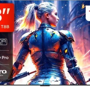 TCL 98T8B 98-Zoll QLED Pro 144 Hz Onkyo Gaming-Fernseher, 4K UHD, HDR Pro, Google TV (Dolby Vision IQ & Atmos, Motion Clarity, freihändige Sprachsteuerung, kompatibel mit Google Assistant und Alexa)