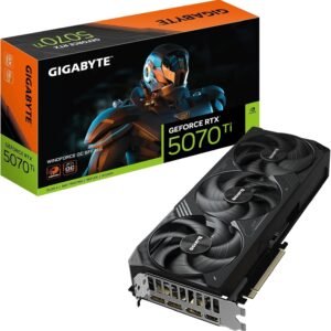 Gigabyte GeForce RTX 5070 Ti WINDFORCE OC SFF 16G Graphics Card – 16GB GDDR7, 256 Bit, PCI-E 5.0, 2497 MHz Core Clock, 3 x DP 2.1a, 1 x HDMI 2.1b, NVIDIA DLSS 4, GV-N507TWF3OC-16GD