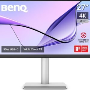 BenQ MA270U 27 Zoll 4K 3840×2160 Monitor für MacBook Pro/Air, Dual USB-C, 90W Netzteil, Mac Colour Match, USB-Hub, Helligkeits- und Lautstärkeregelung am Mac