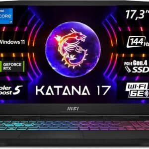 MSI Katana 17 Gaming Notebook, 17.3 Inches, FHD, Intel Core i7-13620H, 2 x 8GB RAM, 1 TB SSD, RTX 4060 8 GB, Windows 11 Home