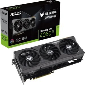 ASUS TUF Gaming GeForce RTX 4060 Ti 8 GB GDDR6 OC Edition Gaming-Grafikkarte (NVIDIA Geforce RTX4060Ti DLSS 3, PCIe 4.0, 1 x HDMI 2.1, 3 x DisplayPort 1.4a, TUF-RTX4060TI-O8G-GAMING)