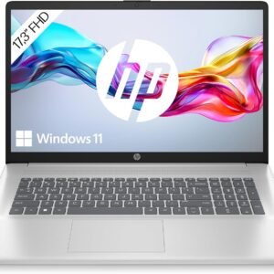 HP Laptop mit 17,3 Zoll FHD-Display, Intel Core 3 100U, 8 GB DDR4 RAM, 512 GB SSD, Intel Grafik, Windows 11, QWERTZ-Tastatur, Silber