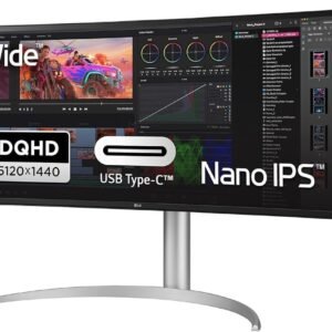 LG Electronics 49WQ95X-W.AEU IPS 32:9 UltraWide Monitor 49 Inches (124.46 cm), QHD Wide 1440p, Curved IPS Active Matrix with White LED Backlight, Anti-Glare, White