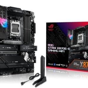 ASUS ROG Strix X870E-E Gaming WiFi Mainboard Sockel AM5 (AMD, X870E, ATX, 18+2+2 Leistungsstufen, Dynamic OC Switcher, Core Flex, DDR5, WiFi 7, M.2, PCIe 5.0)