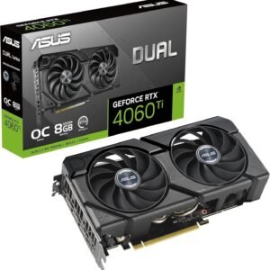 ASUS GeForce RTX 4060 TI Dual Evo 8G OC Gaming-Grafikkarte – 2595 MHz Boost-Takt, GDDR6X, PCIe Gen 4, DLSS 3, 3X DP v 1.4a, HDMI 2.1a (unterstützt 4K & 8K HDR)
