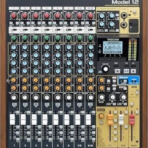 Tascam Model 12 All-in-One 12-track Digital Multitrack Mixing and Recording Studio, Mixer, USB Audio Interface and DAW Controller