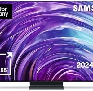 Samsung OLED 4K S95D Fernseher 55 Zoll, Samsung TV mit Neural Quantum 4K AI Gen2 Prozessor, OLED HDR Pro, OLED Glare free, 4K Upscaling, Smart TV, KI TV, GQ55S95DATXZG, Deutsches Modell [2024]
