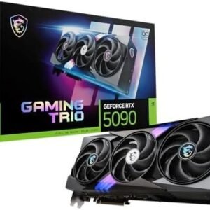 MSI Gaming RTX 5090 32G Gaming Trio OC Graphics Card (32GB GDDR7, 512-bit, Extreme Performance: 2497 MHz, DisplayPort x3 2.1a, HDMI 2.1b, NVIDIA Blackwell Architecture)
